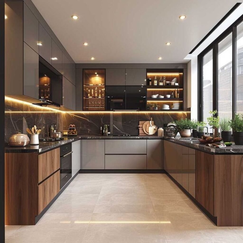 Hazelnut Modular Kitchen Design