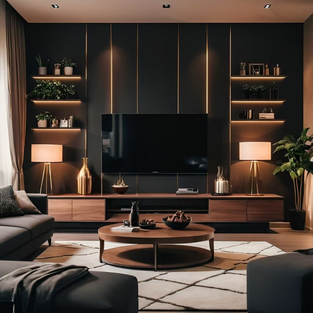 Hazelnut Modular Tv Unit Design