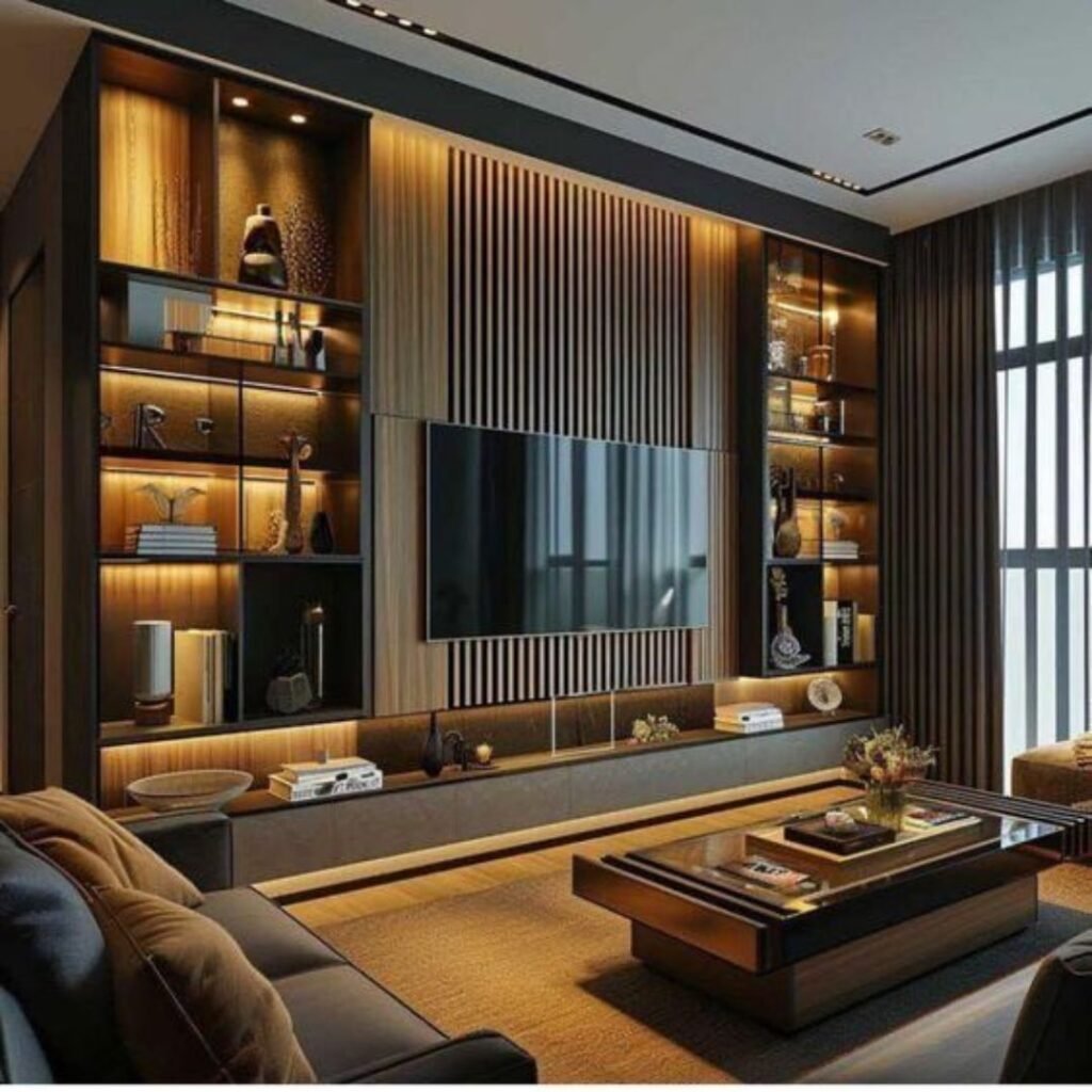 Hazelnut Modular Tv Unit Design