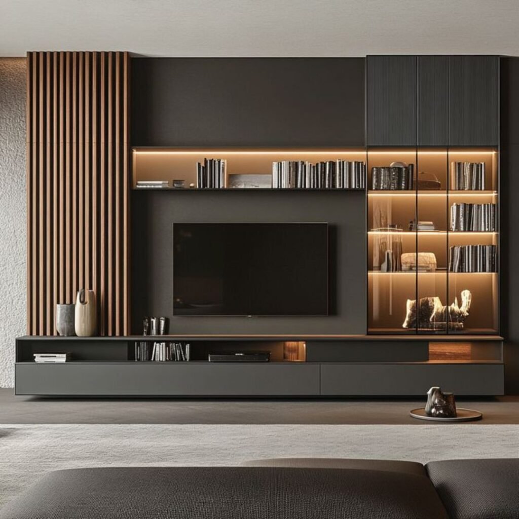 Hazelnut Modular Tv Unit Design