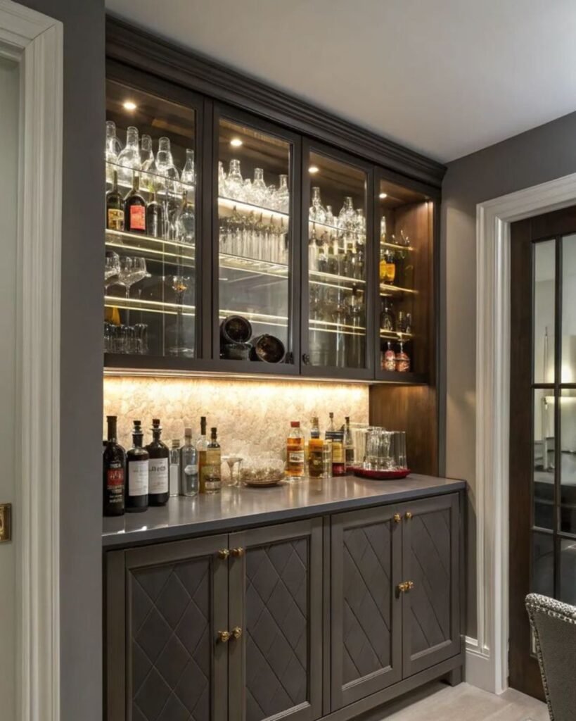 Floor-Based Bar Cabinet